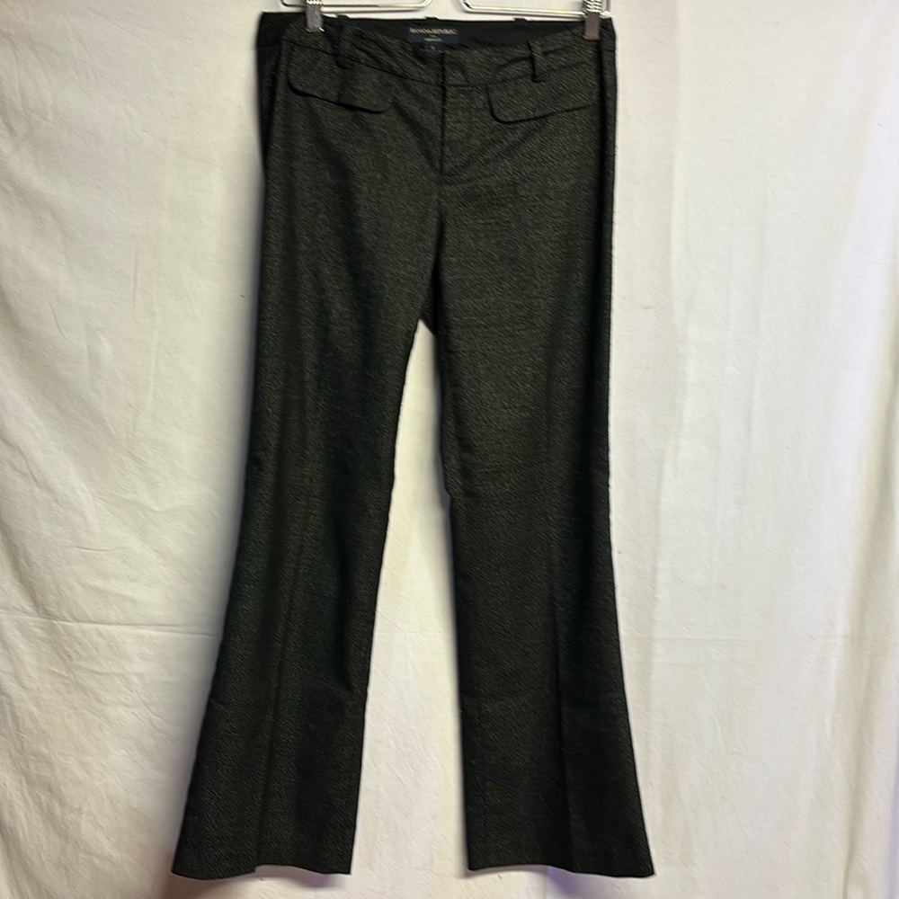 Banana Republic Women’s Martin Fit Flare Leg Pants Dark Gray Size 4 Hemmed 27”